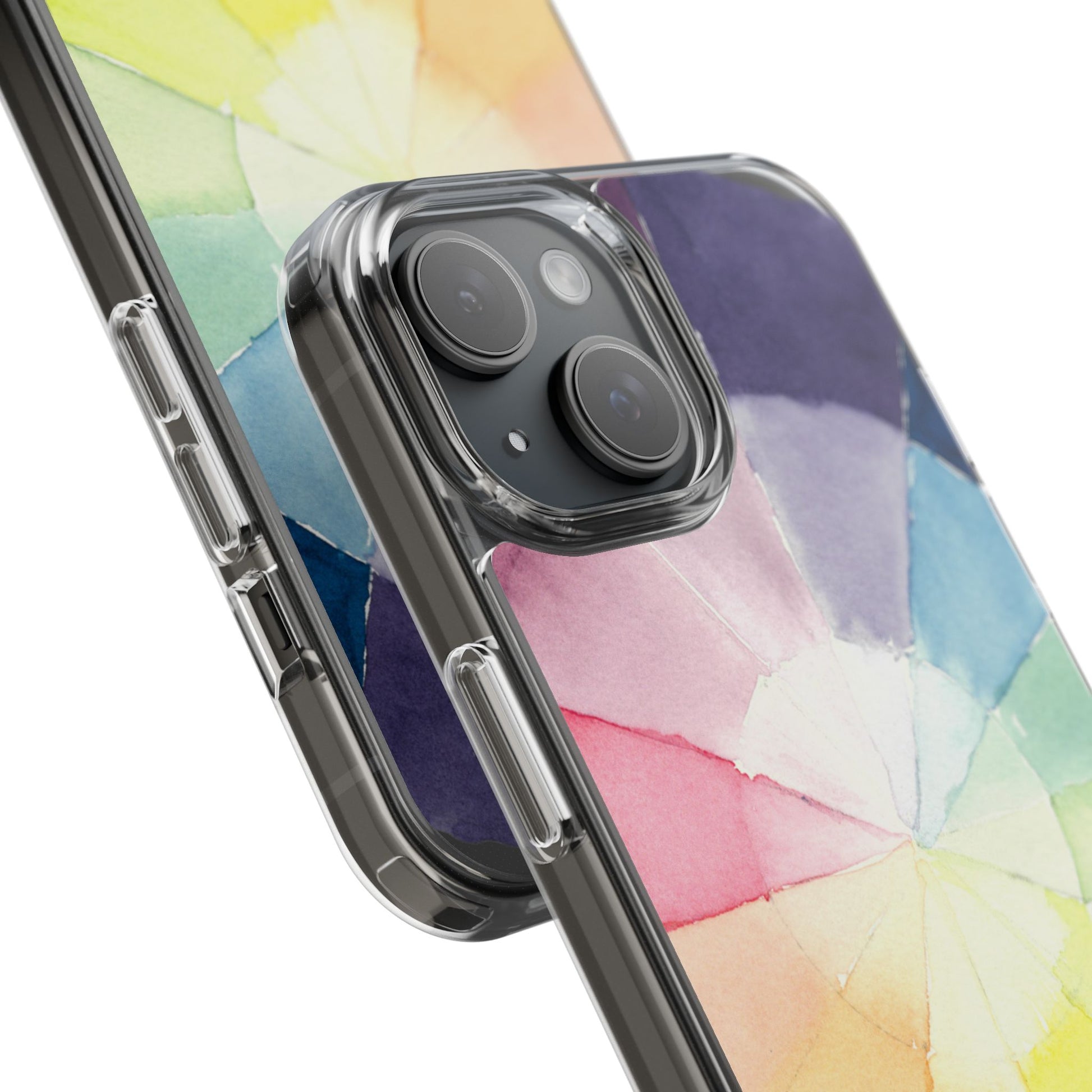 Watercolor Color Wheel Clear Phone Case - Brooke Zitting, LLC