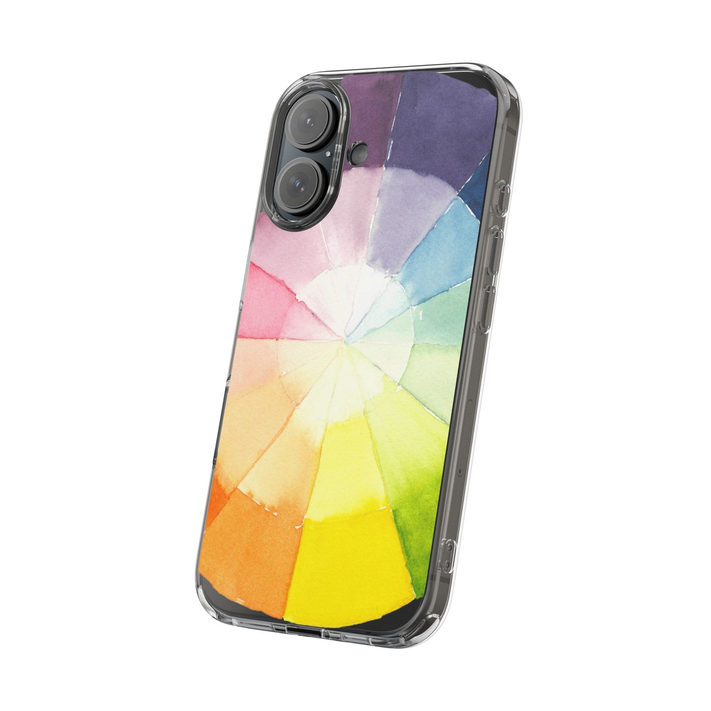Watercolor Color Wheel Clear Phone Case - Brooke Zitting, LLC
