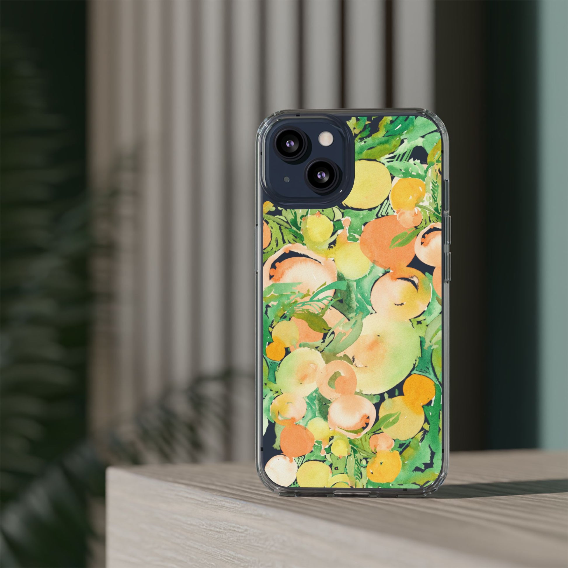 Watercolor Peach Party Clear Phone Case - Brooke Zitting, LLC
