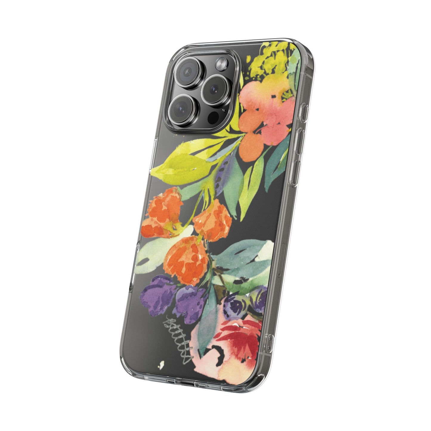 Watercolor Floral Blooms Clear Phone Case - Brooke Zitting, LLC