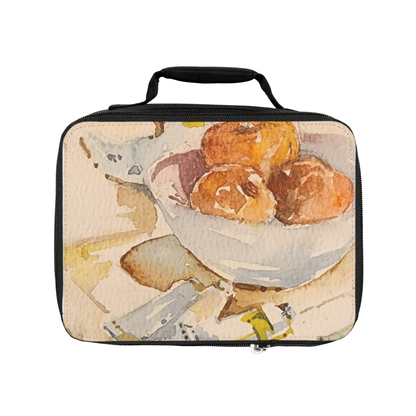 Artist's Table Watercolor Design Lunch Bag  – Eco-Friendly Tote for School, Work, Picnics & Beach - Brooke Zitting, LLC