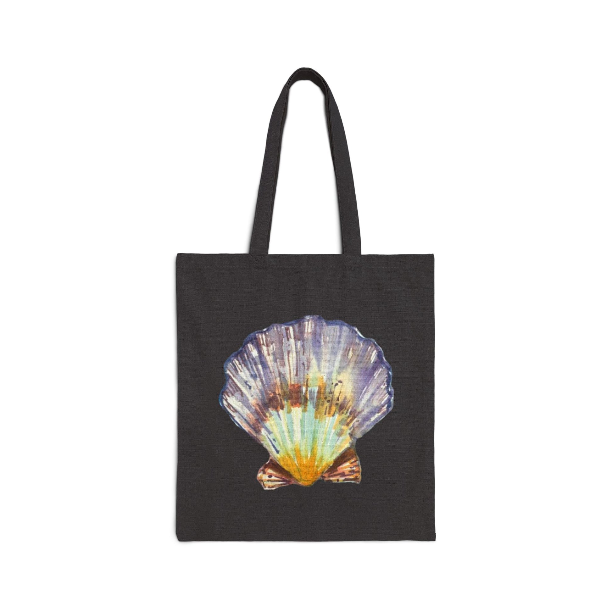 Seashell Cotton Canvas Tote – Eco-Friendly Beach & Shopping Bag for Ocean Lovers - Brooke Zitting, LLC
