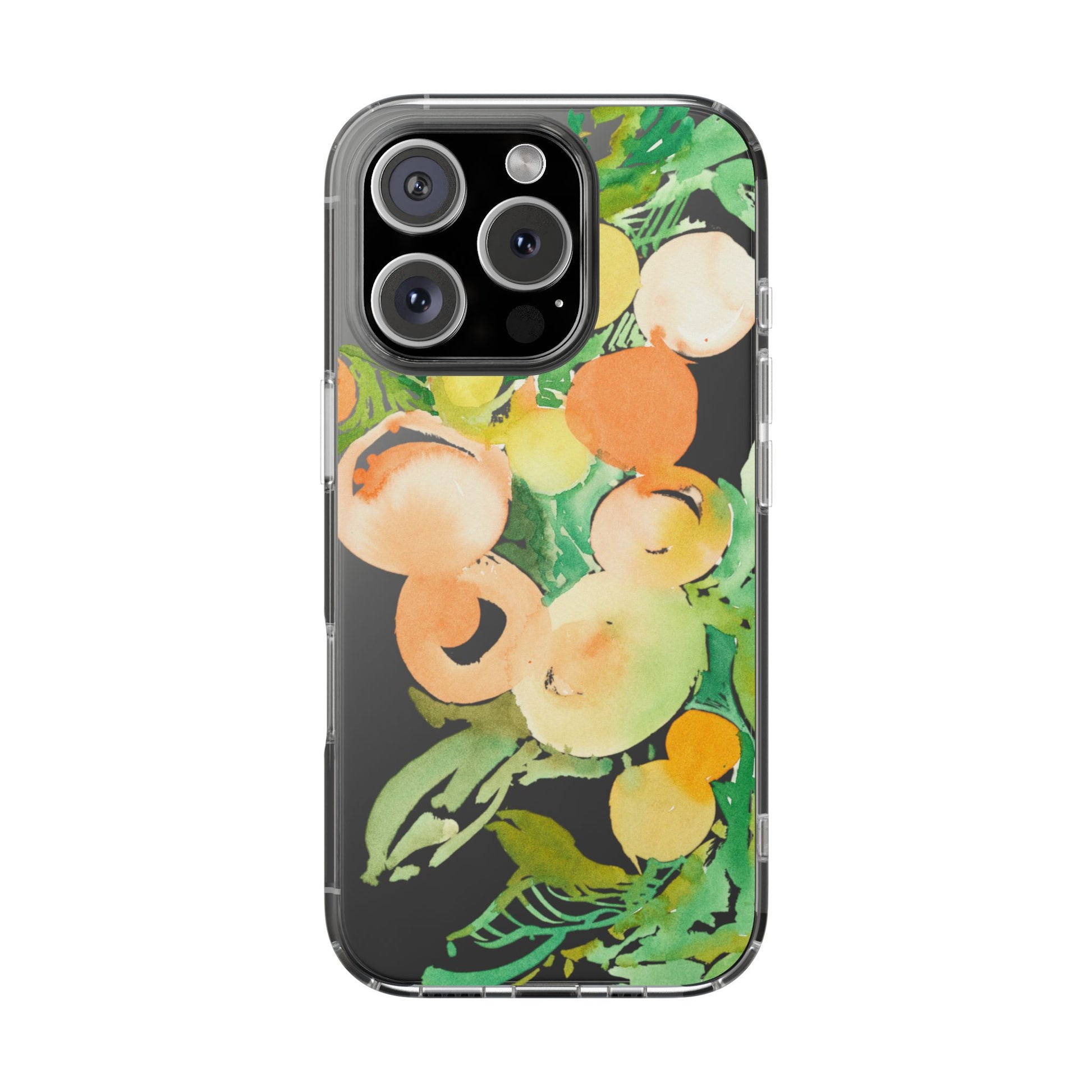 Watercolor Peaches Clear Phone Case - Brooke Zitting, LLC