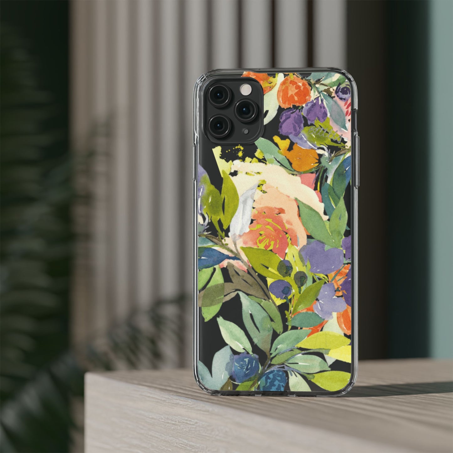 Clear Phone Case with Floral Blooms Design - Brooke Zitting, LLC