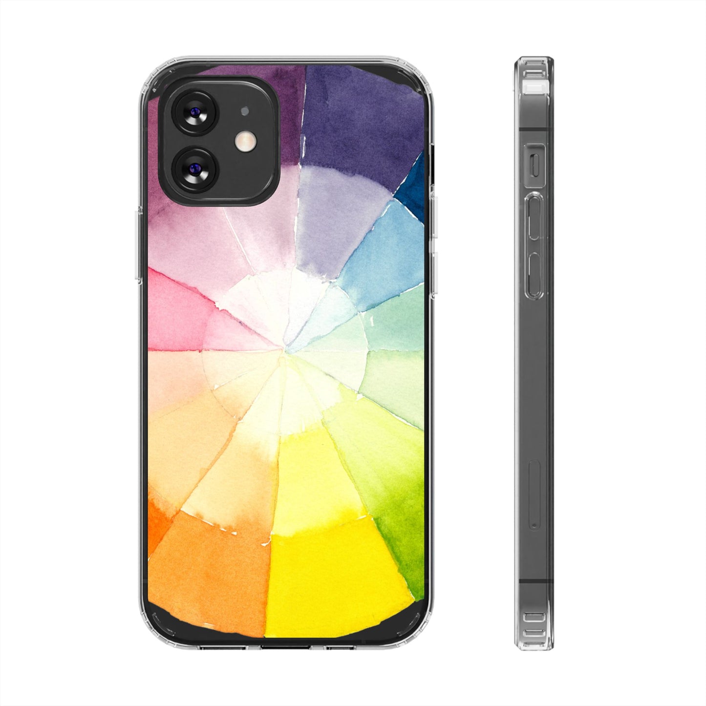 Watercolor Color Wheel Clear Phone Case - Brooke Zitting, LLC