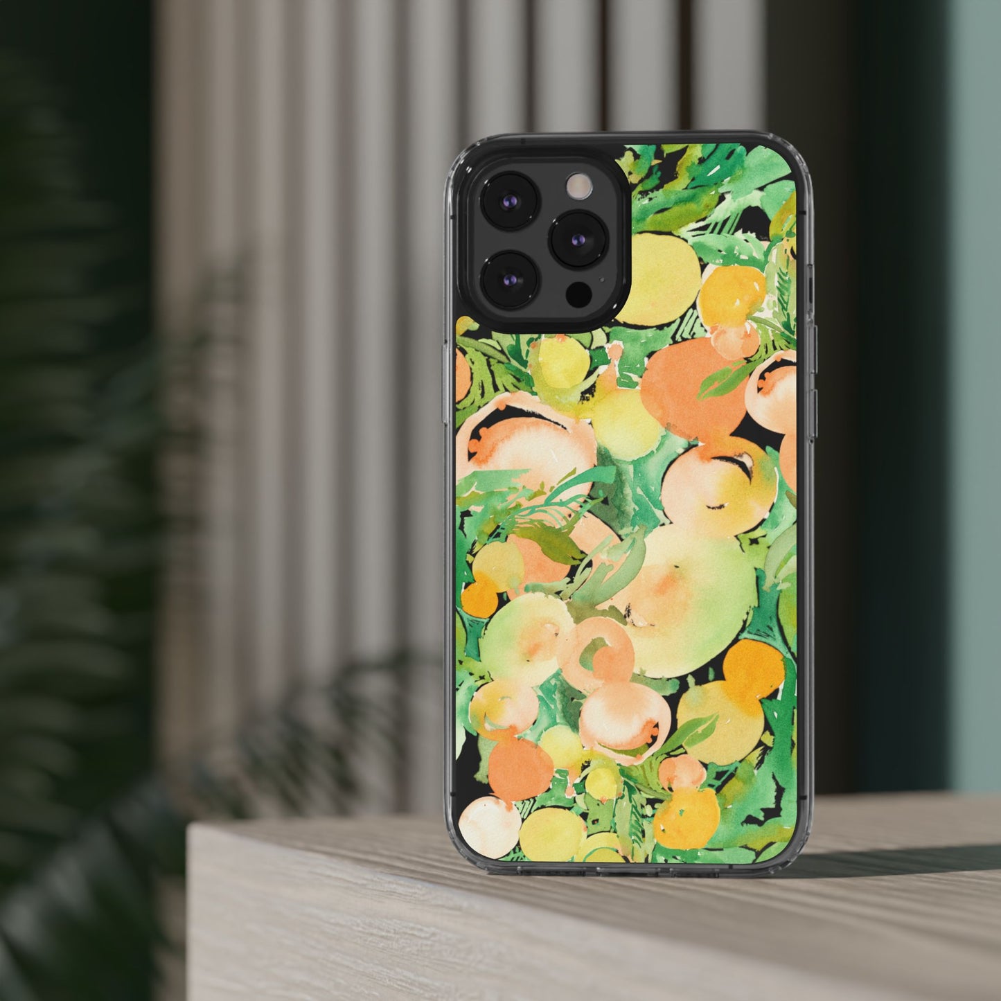 Watercolor Peach Party Clear Phone Case - Brooke Zitting, LLC