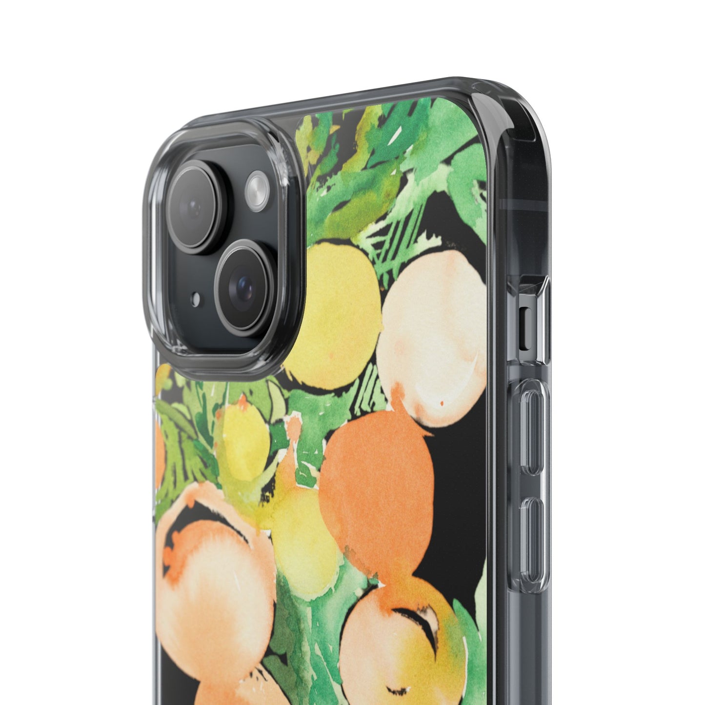 Watercolor Peaches Clear Phone Case - Brooke Zitting, LLC