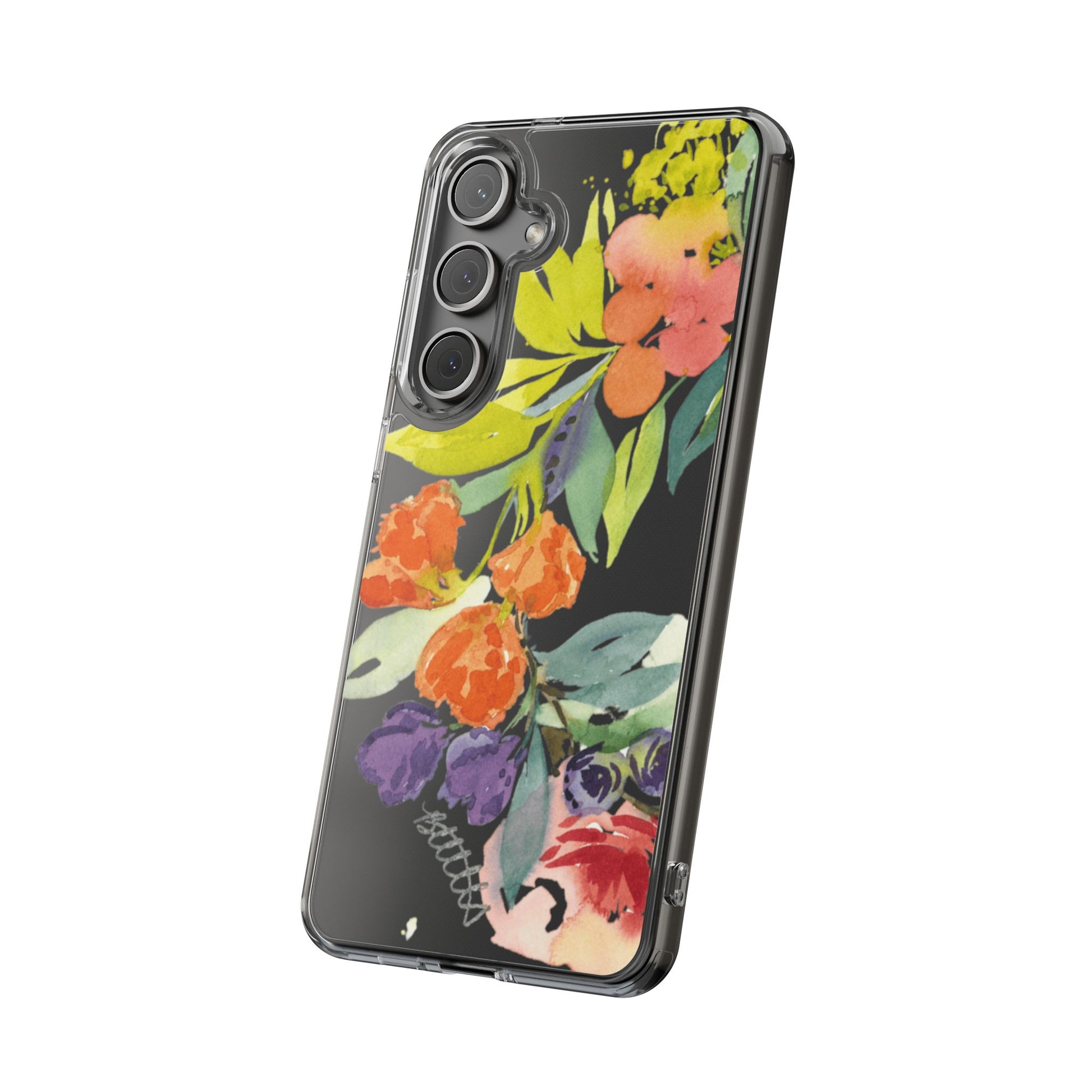 Watercolor Floral Blooms Clear Phone Case - Brooke Zitting, LLC