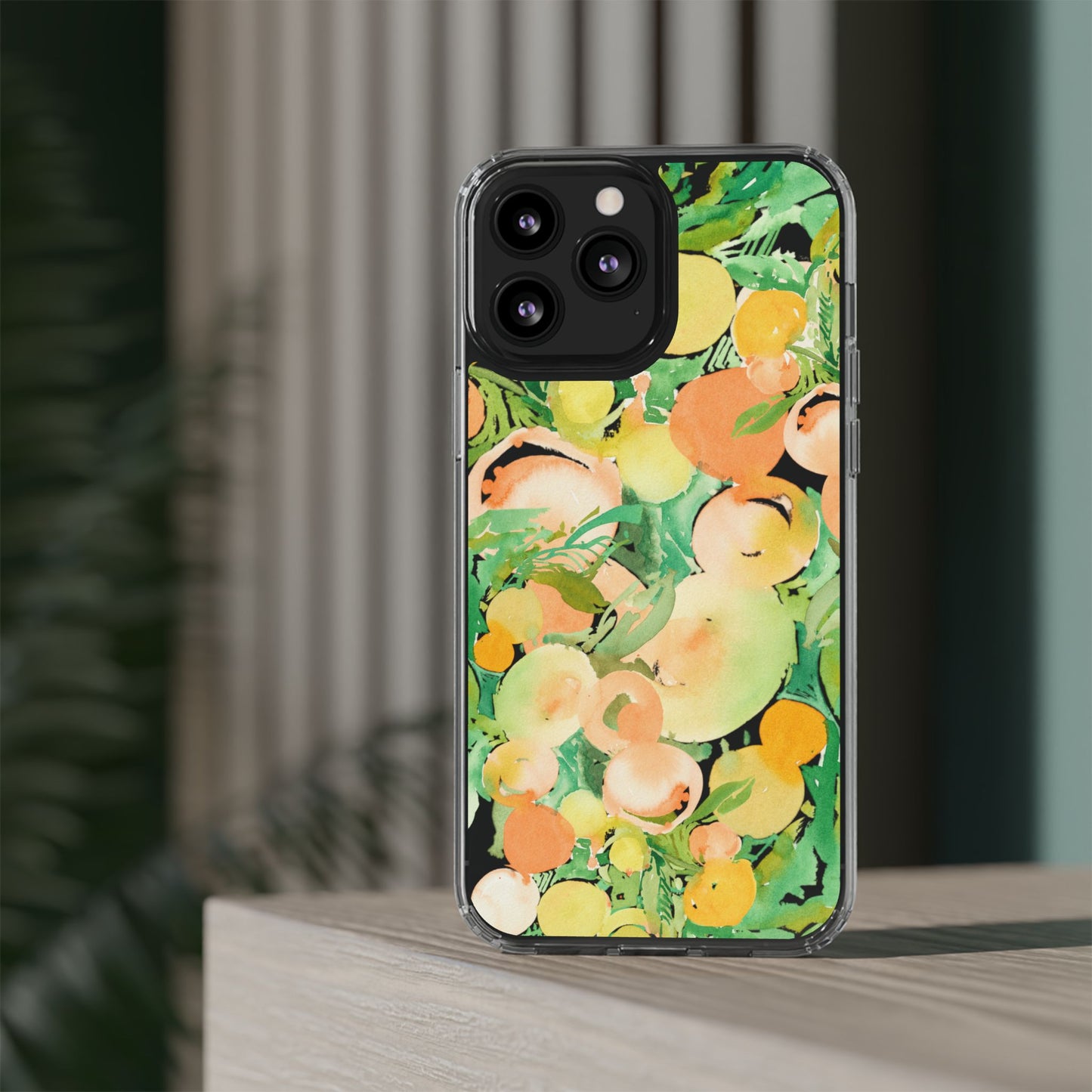 Watercolor Peach Party Clear Phone Case - Brooke Zitting, LLC