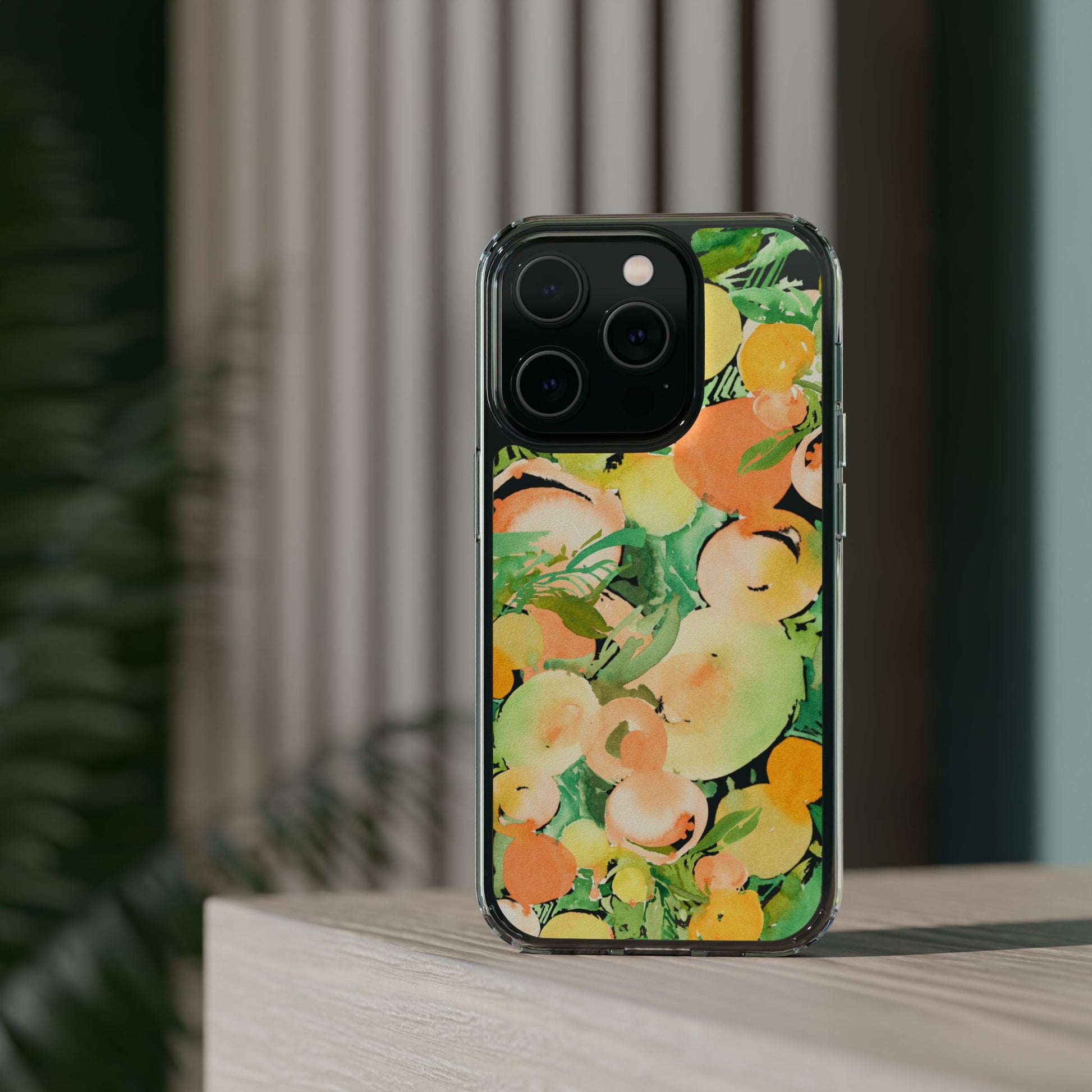 Watercolor Peach Party Clear Phone Case - Brooke Zitting, LLC