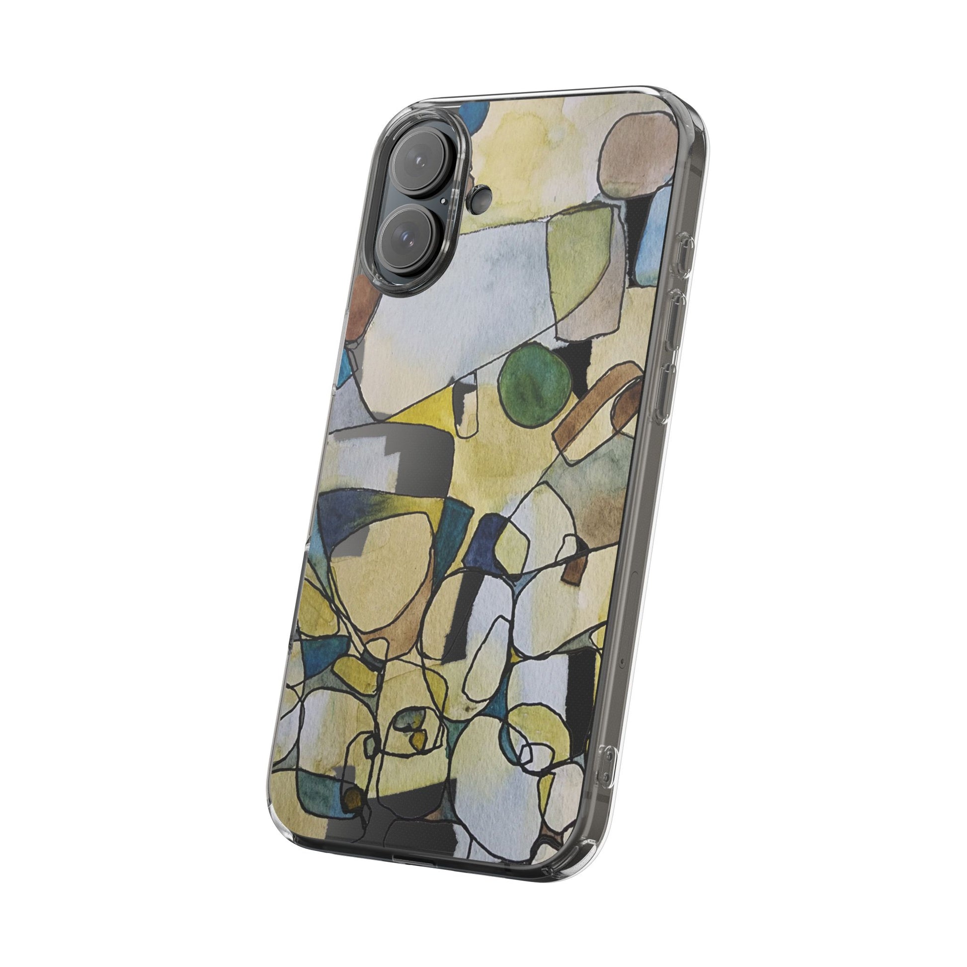Abstract Watercolor Clear Phone Case - Brooke Zitting, LLC