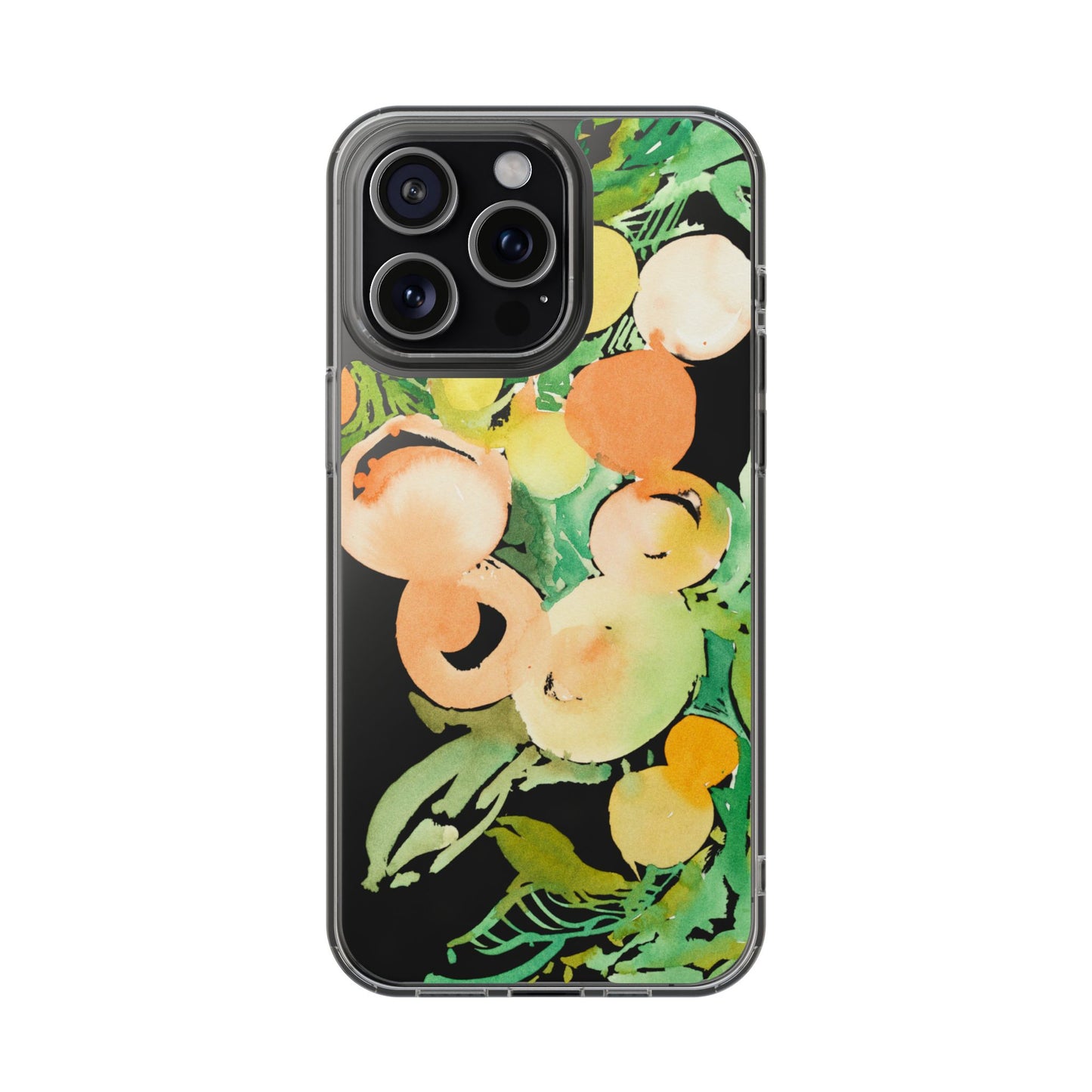 Watercolor Peaches Clear Phone Case - Brooke Zitting, LLC