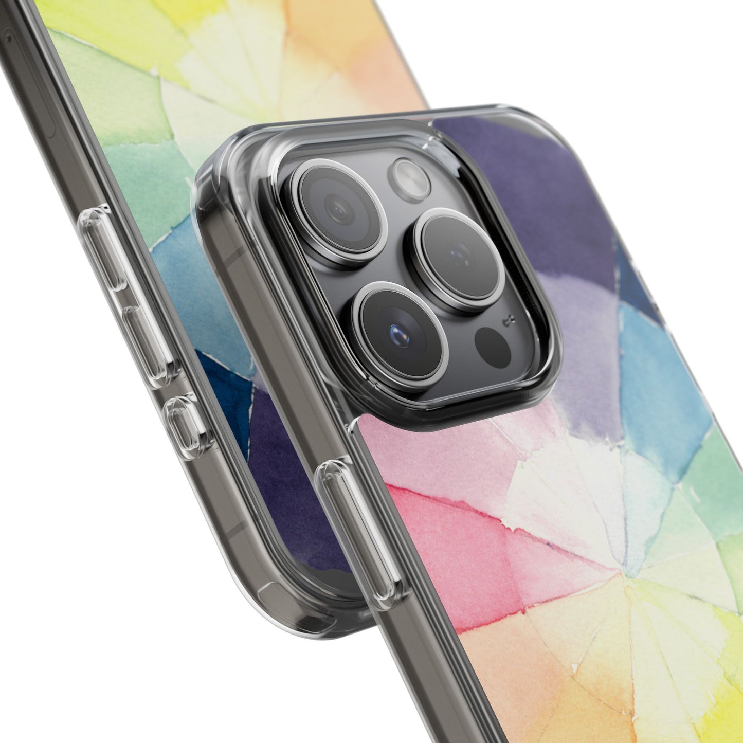 Watercolor Color Wheel Clear Phone Case - Brooke Zitting, LLC