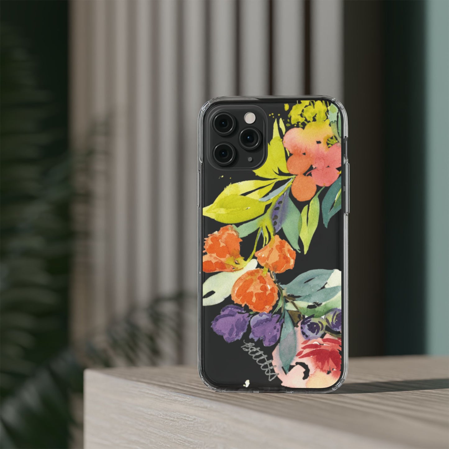 Watercolor Floral Blooms Clear Phone Case - Brooke Zitting, LLC
