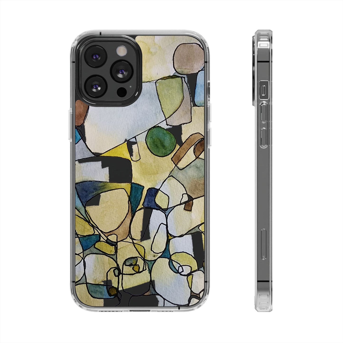 Abstract Watercolor Clear Phone Case - Brooke Zitting, LLC