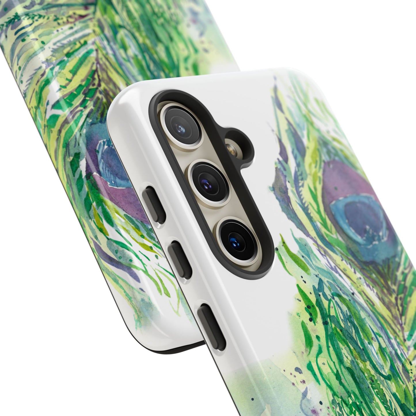 Colorful Peacock Feather Tough Phone Case – Stylish Nature-Inspired Mobile Cover & Unique Gift Idea - Brooke Zitting, LLC