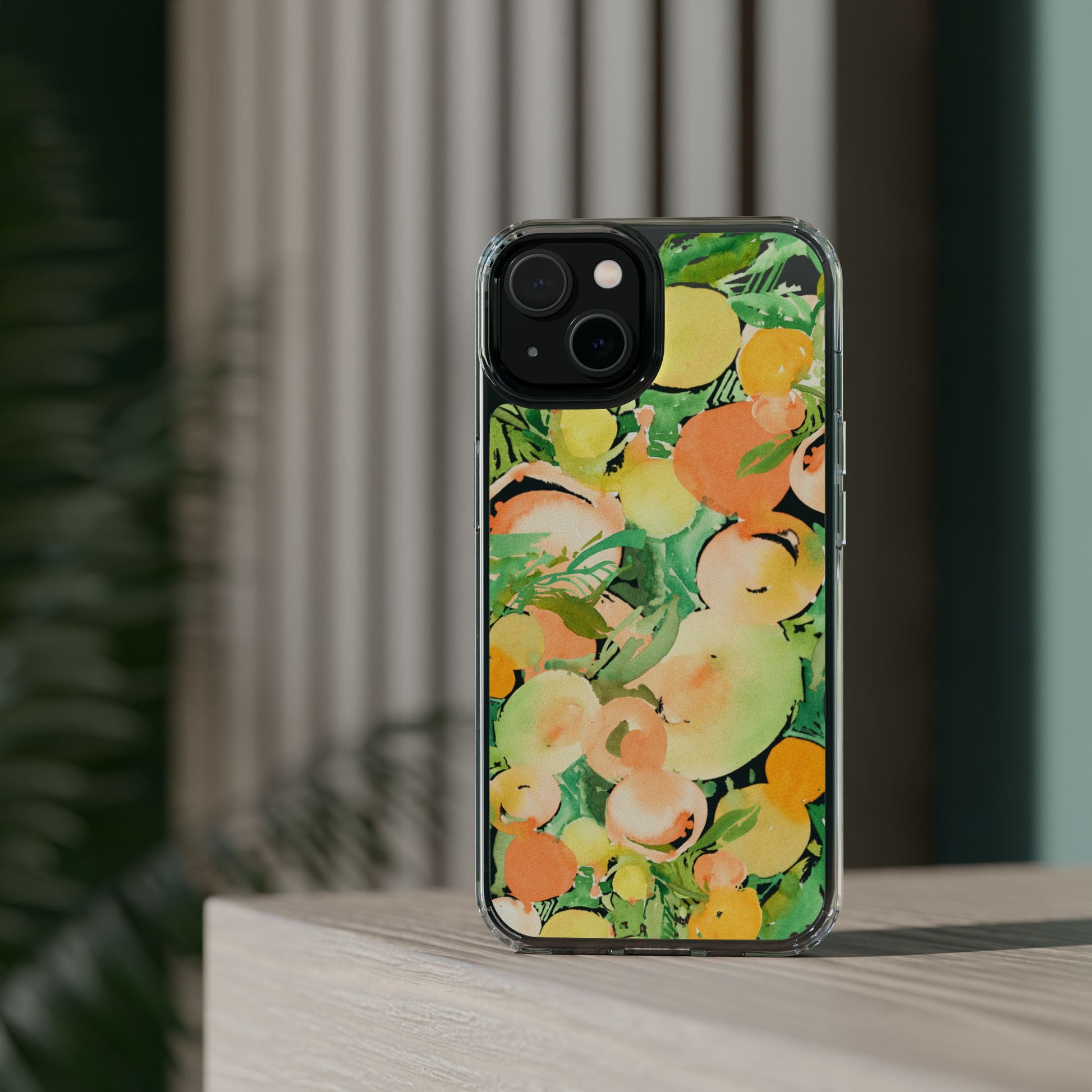 Watercolor Peach Party Clear Phone Case - Brooke Zitting, LLC