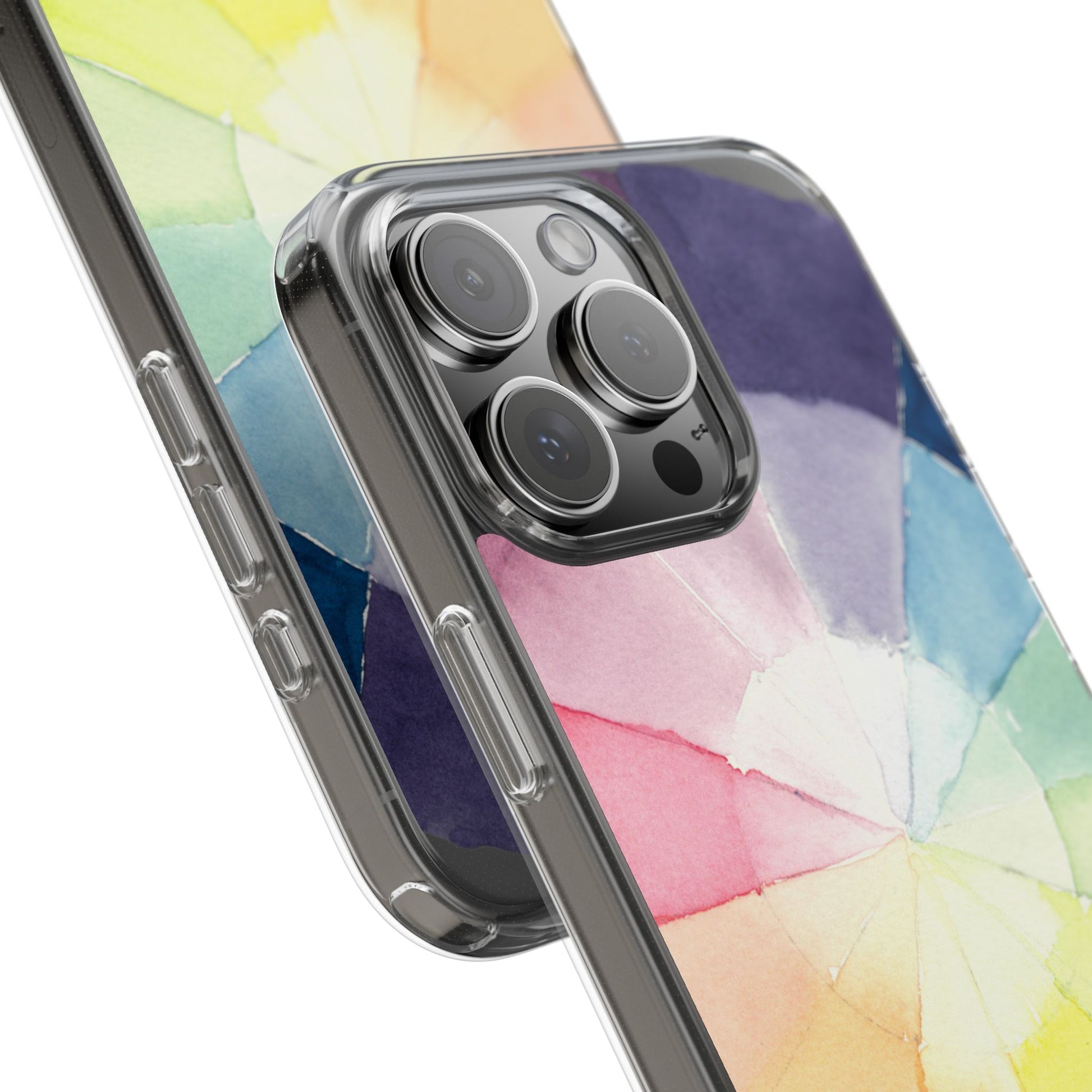 Watercolor Color Wheel Clear Phone Case - Brooke Zitting, LLC