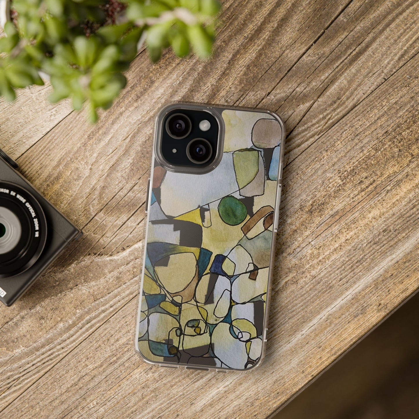 Abstract Watercolor Clear Phone Case - Brooke Zitting, LLC