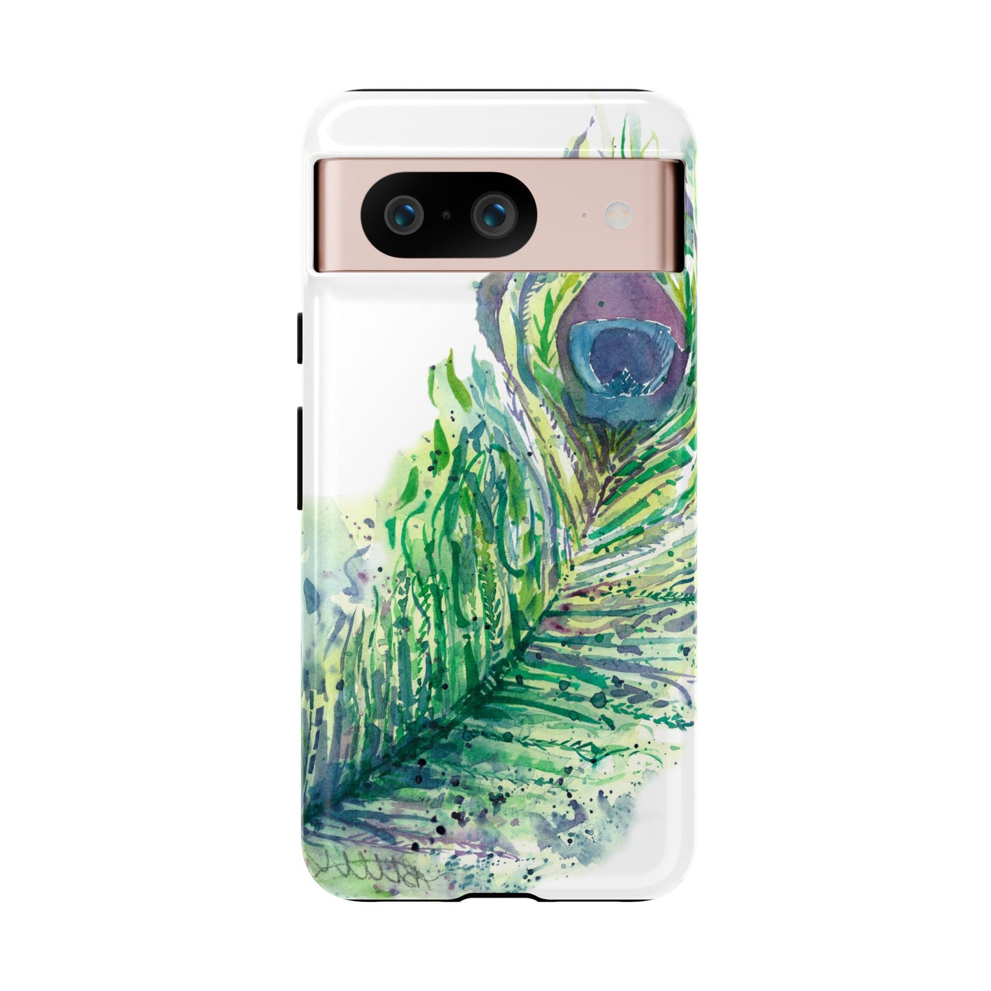 Colorful Peacock Feather Tough Phone Case – Stylish Nature-Inspired Mobile Cover & Unique Gift Idea - Brooke Zitting, LLC