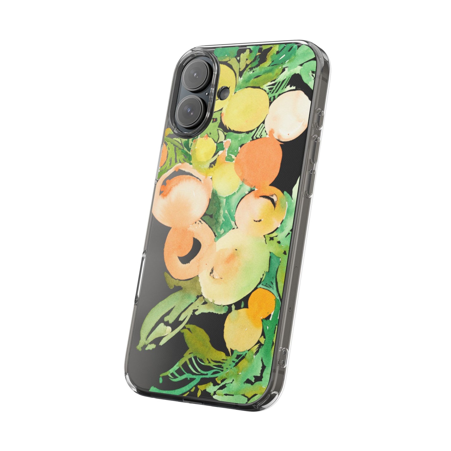 Watercolor Peaches Clear Phone Case - Brooke Zitting, LLC