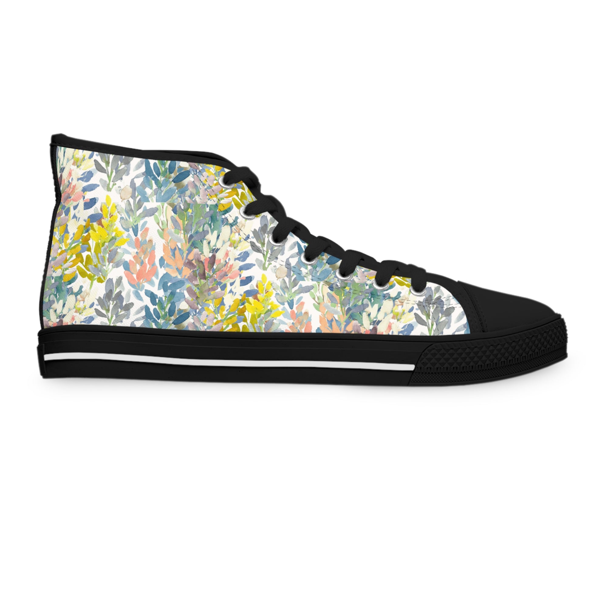 Petal Parade High Top Sneakers with Floral Design – Stylish Shoes for All | Unique Gift Idea - Brooke Zitting, LLC