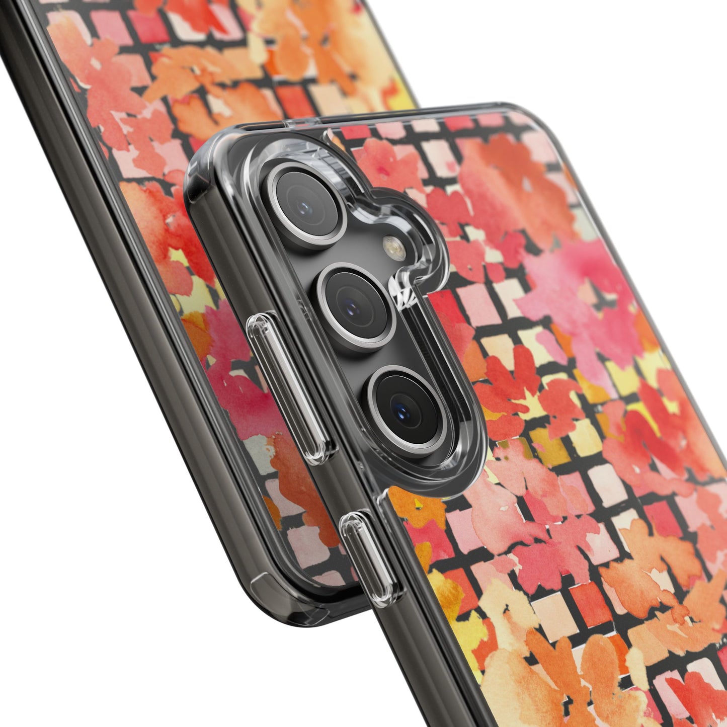 Watercolor Pixel Posy Clear Phone Case - Brooke Zitting, LLC