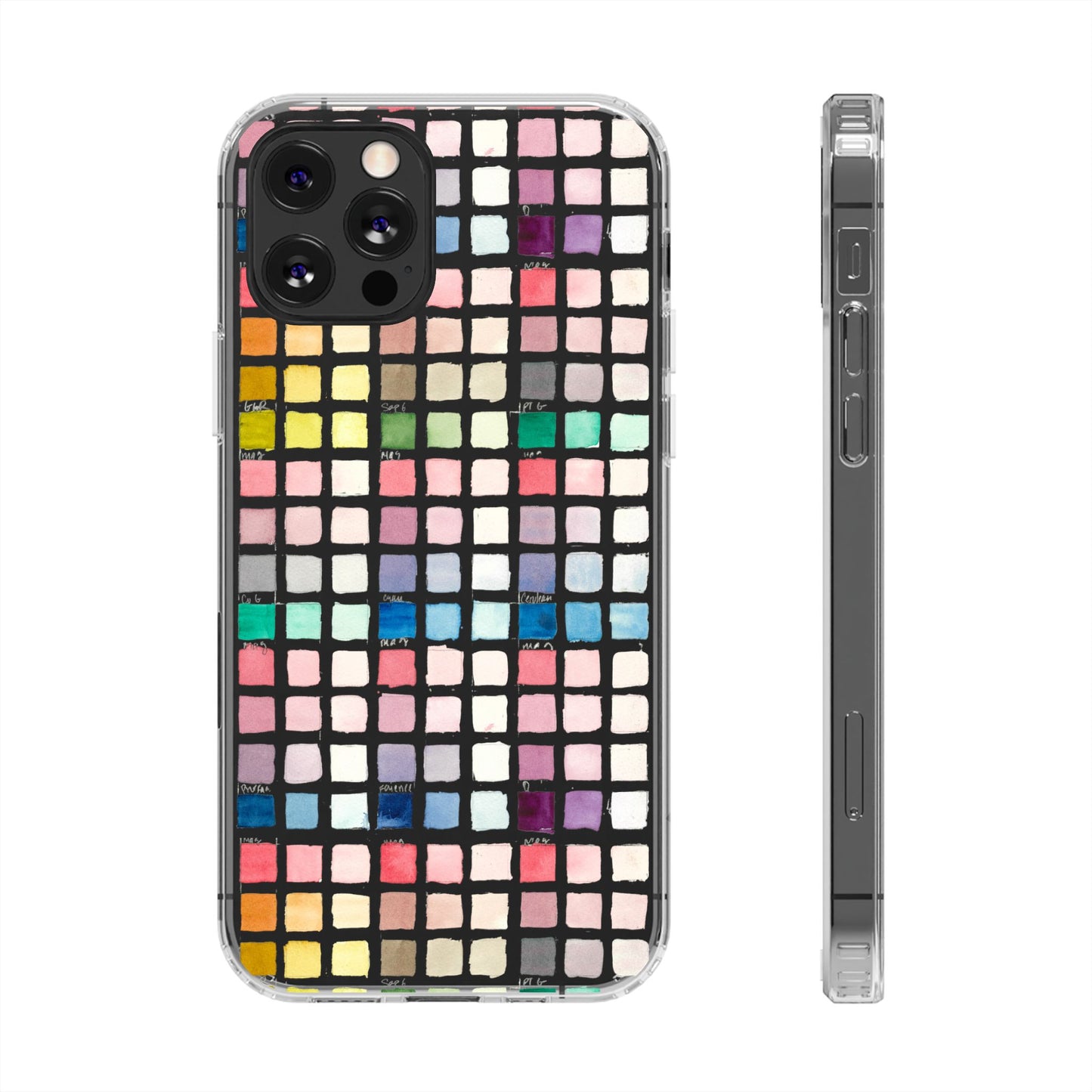 Watercolor Swatches Clear Phone Case - Brooke Zitting, LLC