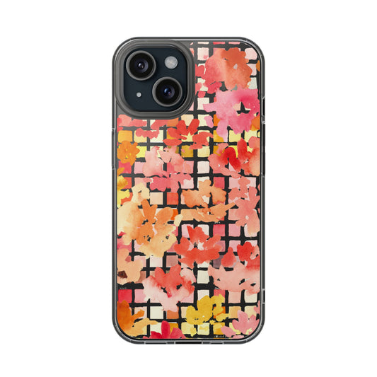 Watercolor Pixel Posy Clear Phone Case - Brooke Zitting, LLC