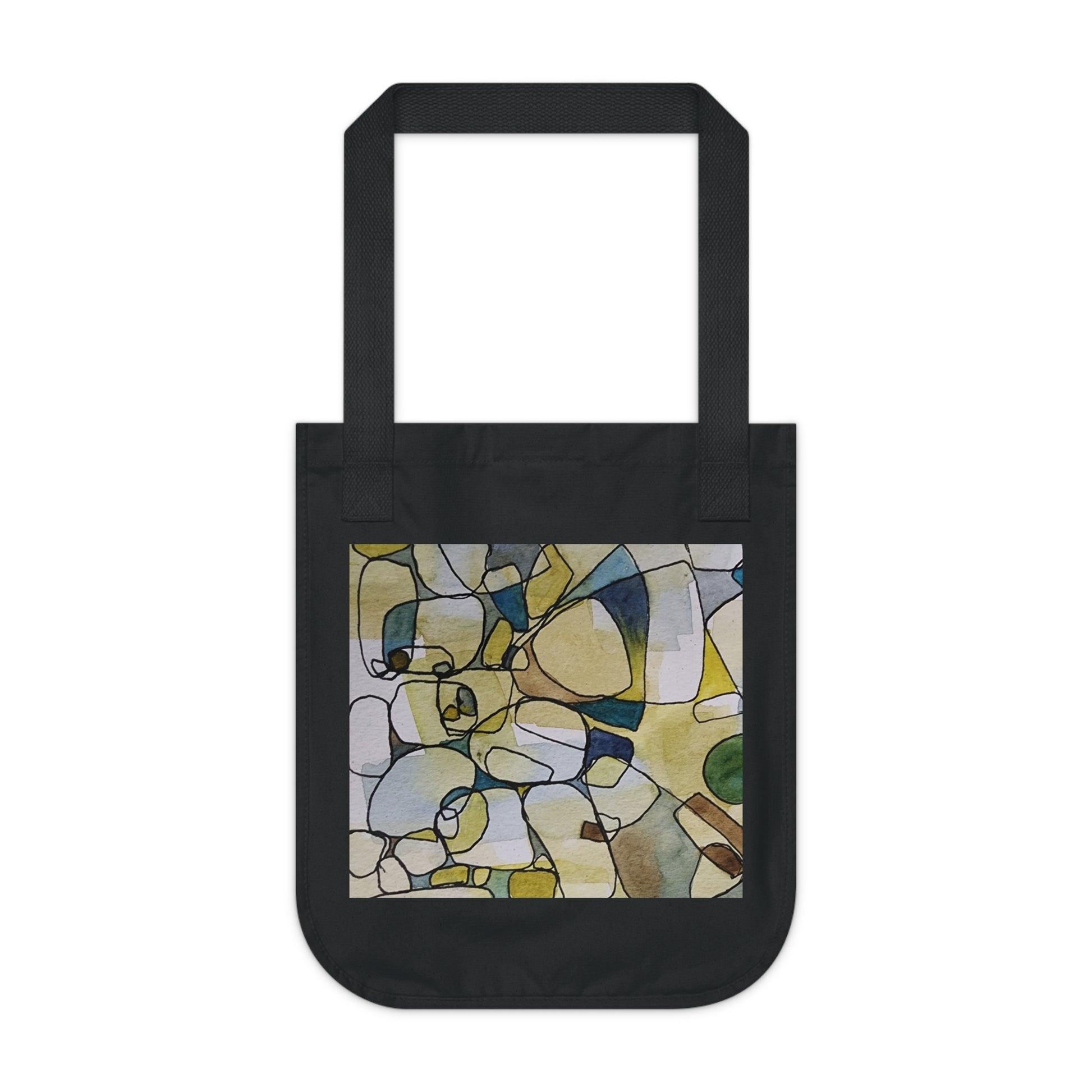 Fragmented Whisper Watercolor Design Organic Canvas Tote – Eco-Friendly, Watercolor Fine Art, Reusable Bag for Art Lovers - Brooke Zitting, LLC