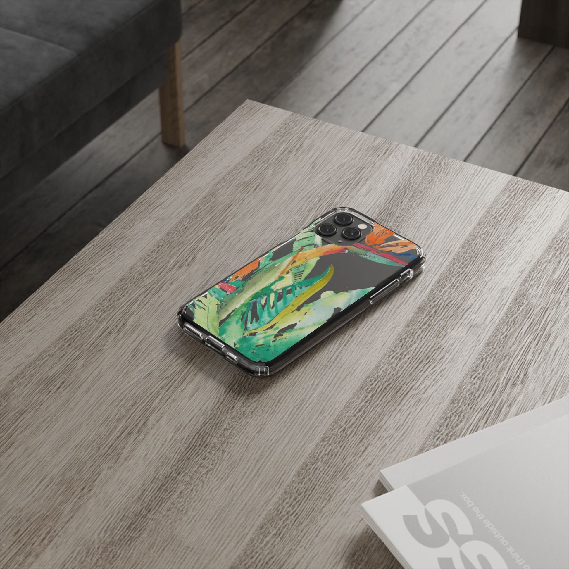 Another Day in Paradise Watercolor Clear Phone Case - Brooke Zitting, LLC