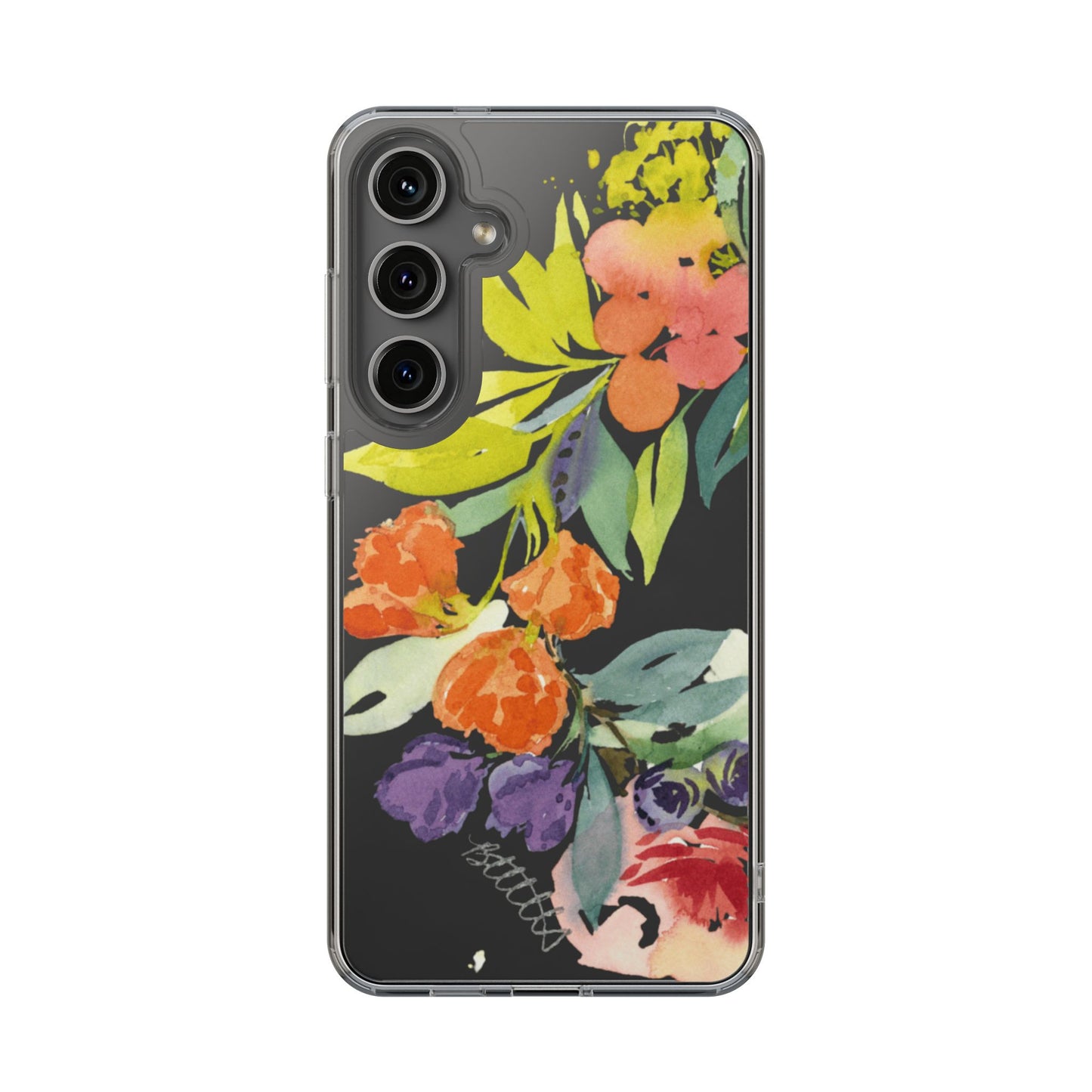 Watercolor Floral Blooms Clear Phone Case - Brooke Zitting, LLC