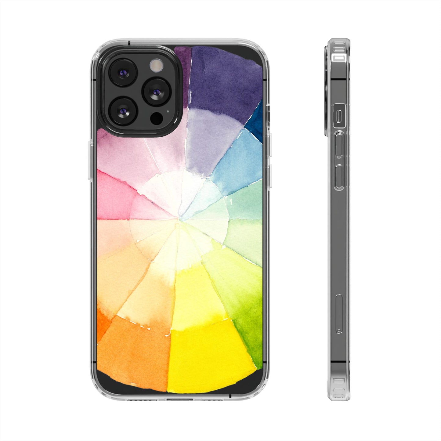 Watercolor Color Wheel Clear Phone Case - Brooke Zitting, LLC