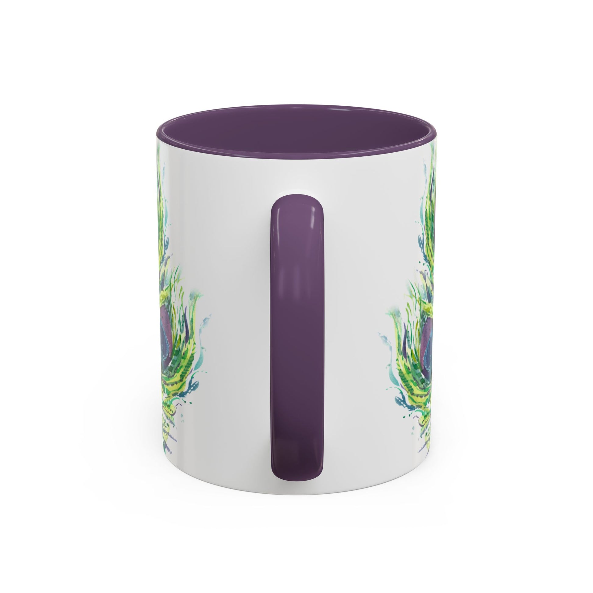 Colorful Peacock Feathers Mug Print  (11oz, 15oz) - Brooke Zitting, LLC