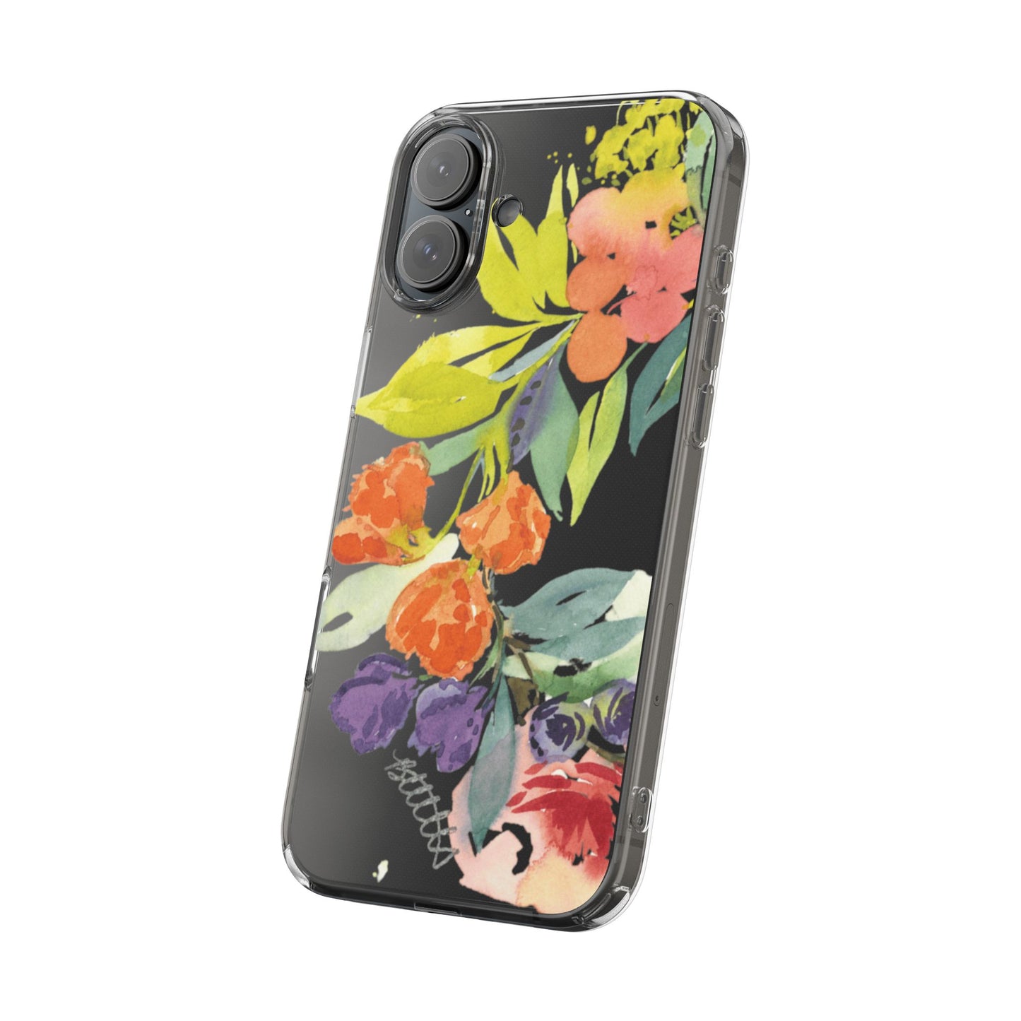 Watercolor Floral Blooms Clear Phone Case - Brooke Zitting, LLC