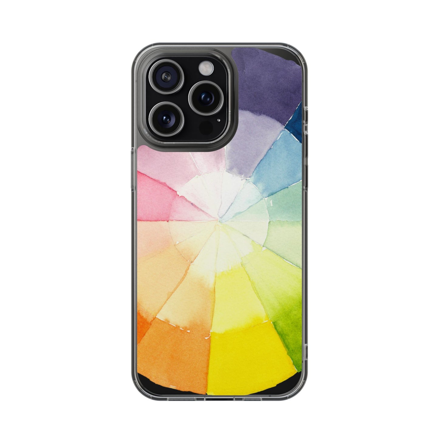 Watercolor Color Wheel Clear Phone Case - Brooke Zitting, LLC