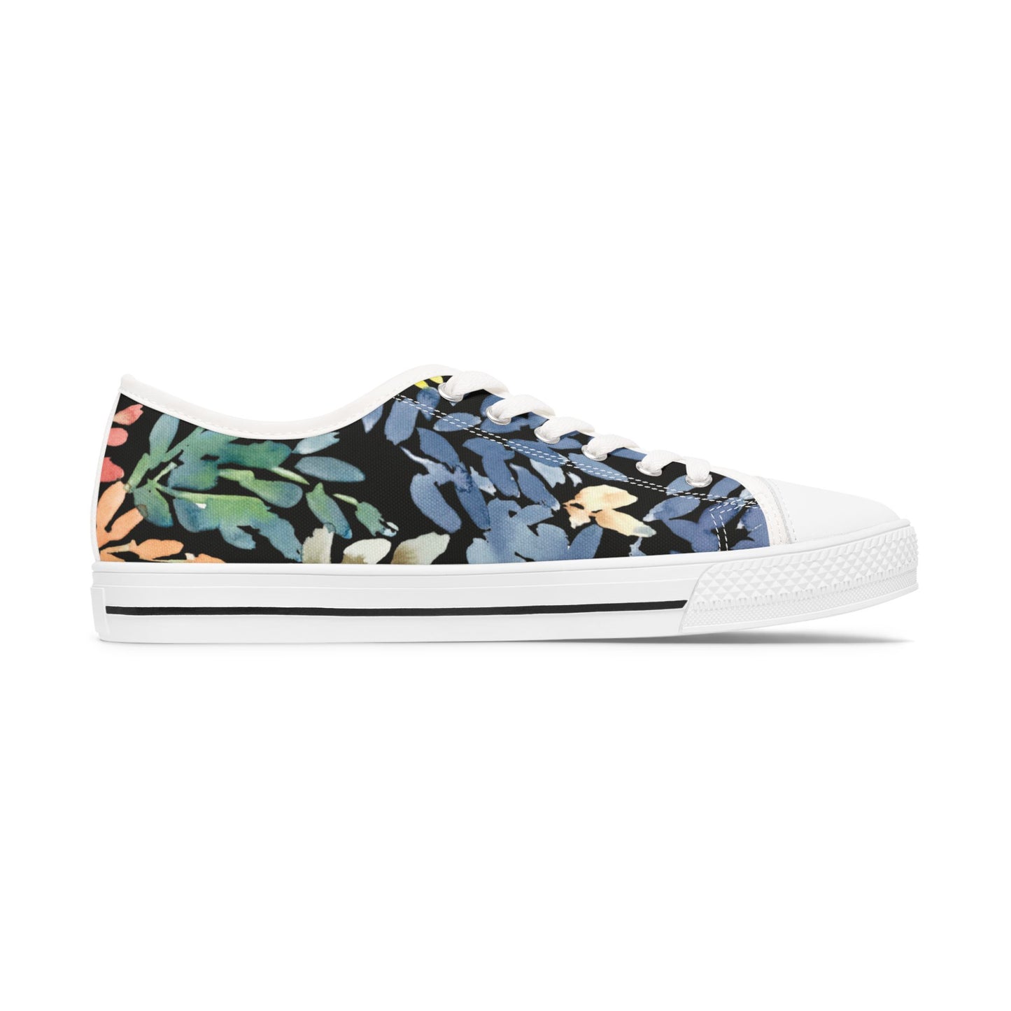 Willow Spring Buds Watercolor Low-Top Sneakers – Stylish Shoes for All | Unique Gift Idea - Brooke Zitting, LLC