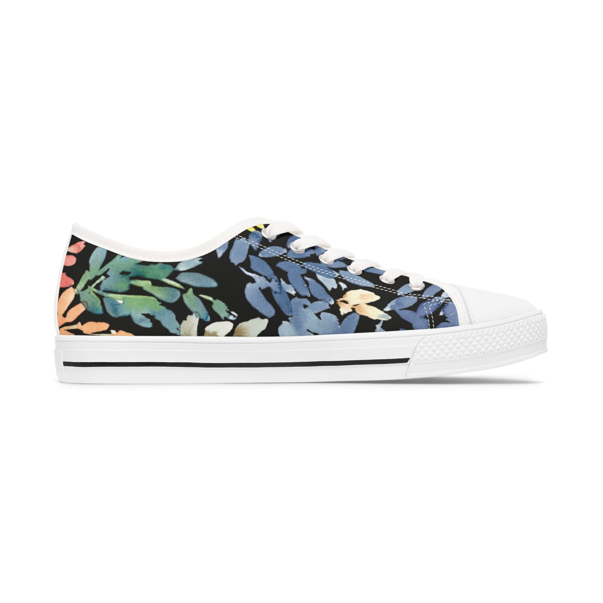 Willow Spring Buds Watercolor Low-Top Sneakers – Stylish Shoes for All | Unique Gift Idea - Brooke Zitting, LLC