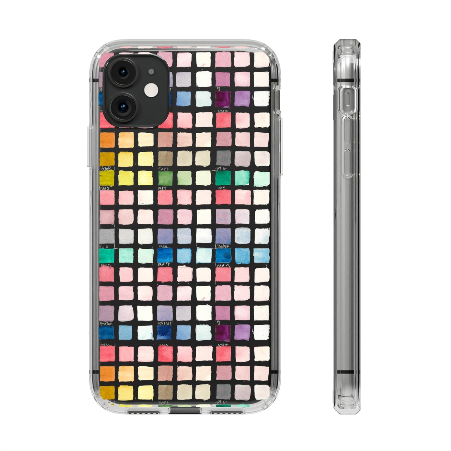 Watercolor Swatches Clear Phone Case - Brooke Zitting, LLC