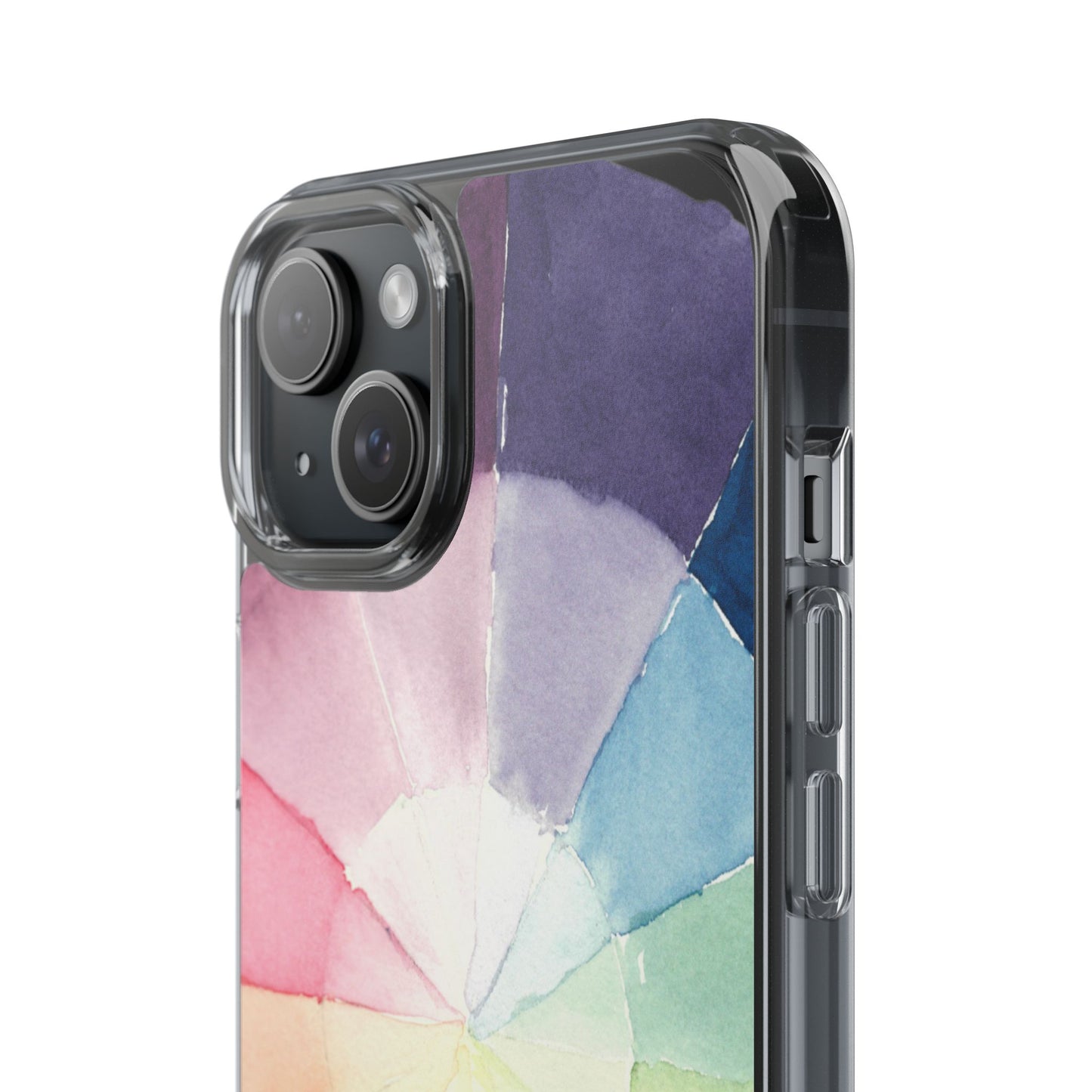 Watercolor Color Wheel Clear Phone Case - Brooke Zitting, LLC