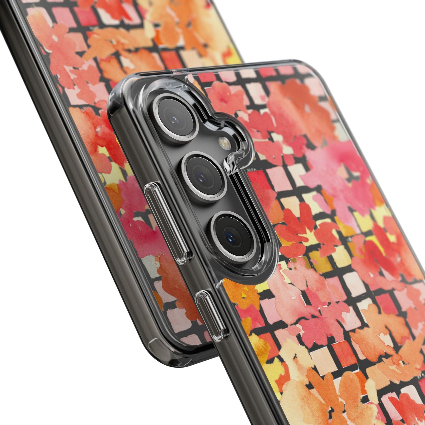 Watercolor Pixel Posy Clear Phone Case - Brooke Zitting, LLC