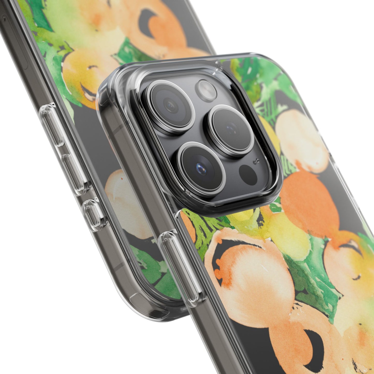 Watercolor Peaches Clear Phone Case - Brooke Zitting, LLC