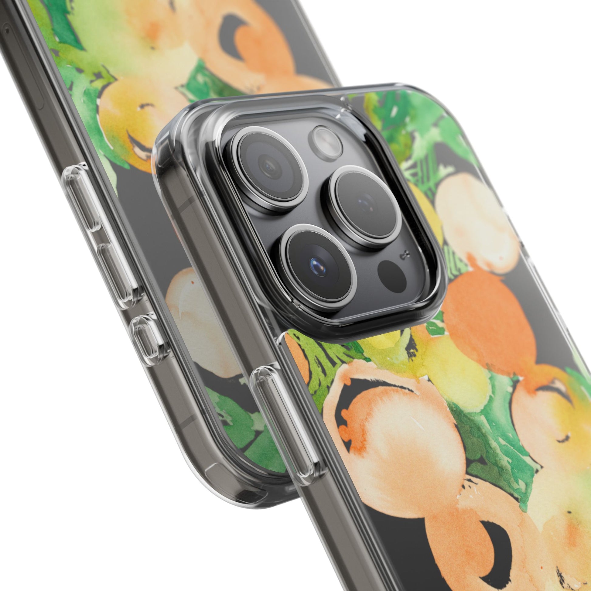 Watercolor Peaches Clear Phone Case - Brooke Zitting, LLC
