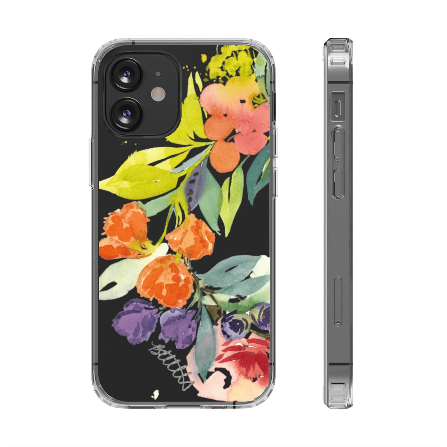 Watercolor Floral Blooms Clear Phone Case - Brooke Zitting, LLC