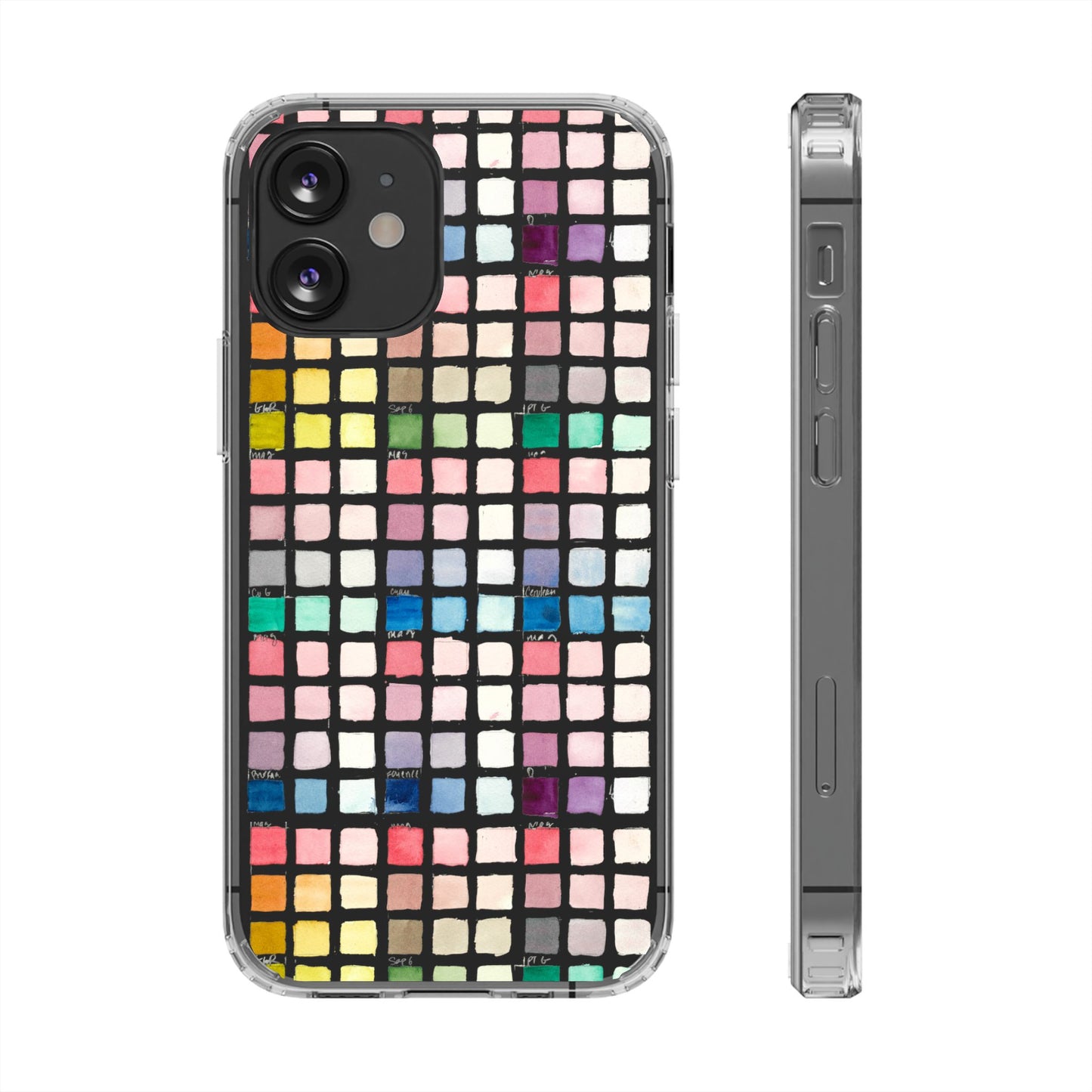 Watercolor Swatches Clear Phone Case - Brooke Zitting, LLC