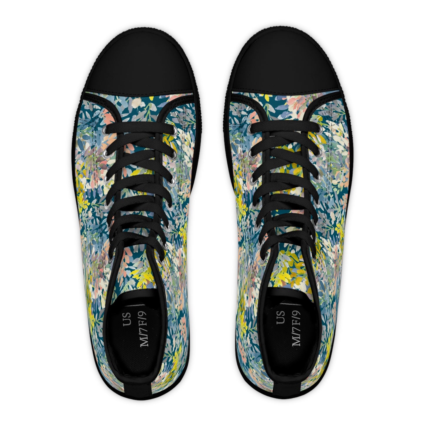 Vibrant Petal Parade High Top Sneakers with Floral Design – Stylish Shoes for All | Unique Gift Idea - Brooke Zitting, LLC