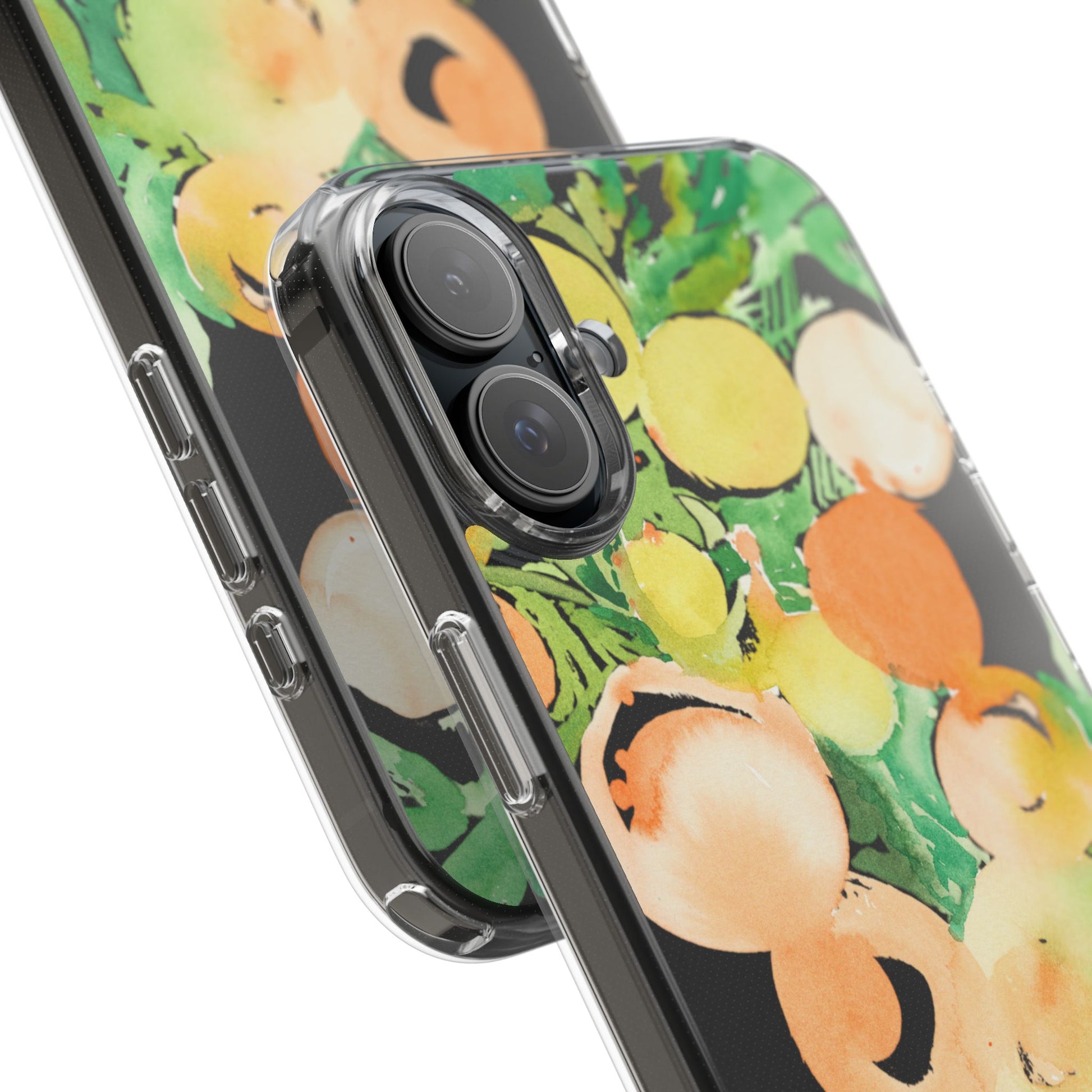Watercolor Peaches Clear Phone Case - Brooke Zitting, LLC
