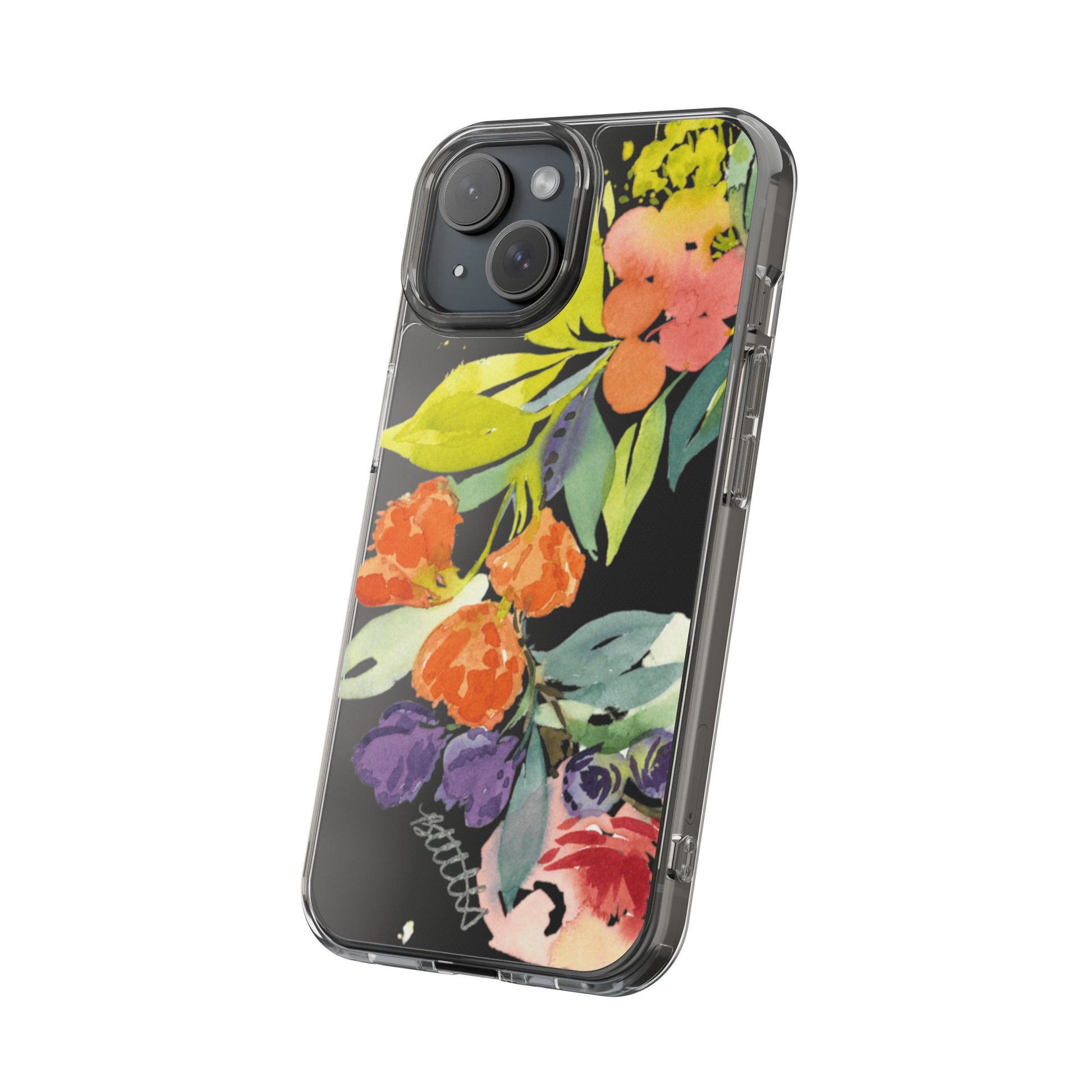 Watercolor Floral Blooms Clear Phone Case - Brooke Zitting, LLC