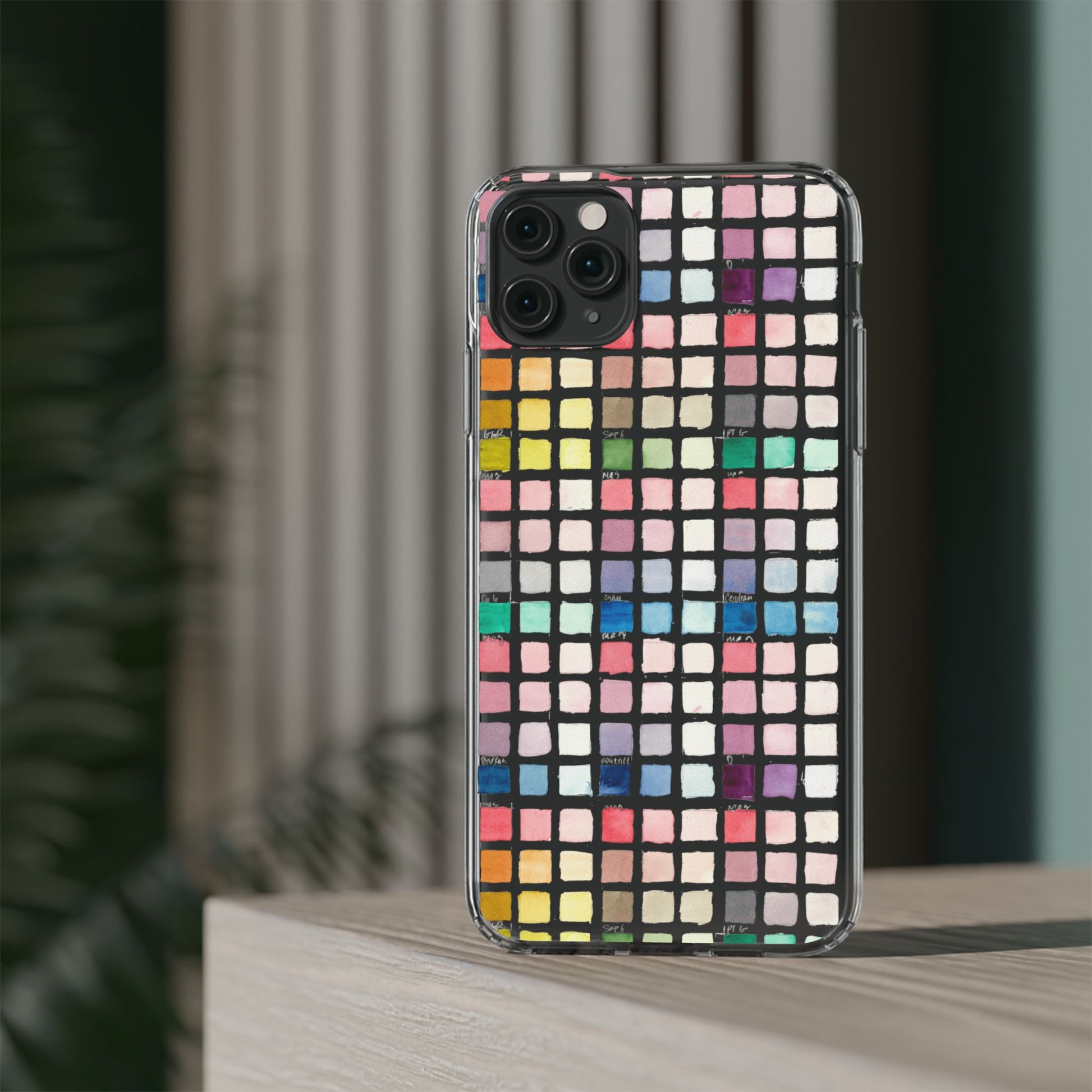 Watercolor Swatches Clear Phone Case - Brooke Zitting, LLC