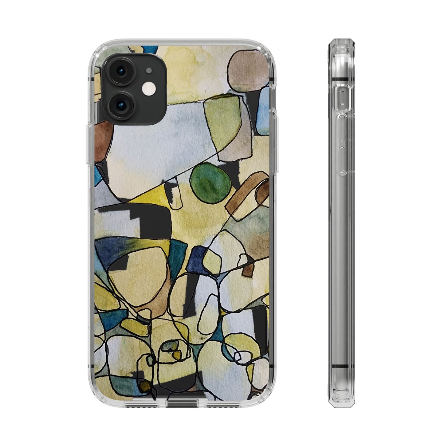 Abstract Watercolor Clear Phone Case - Brooke Zitting, LLC
